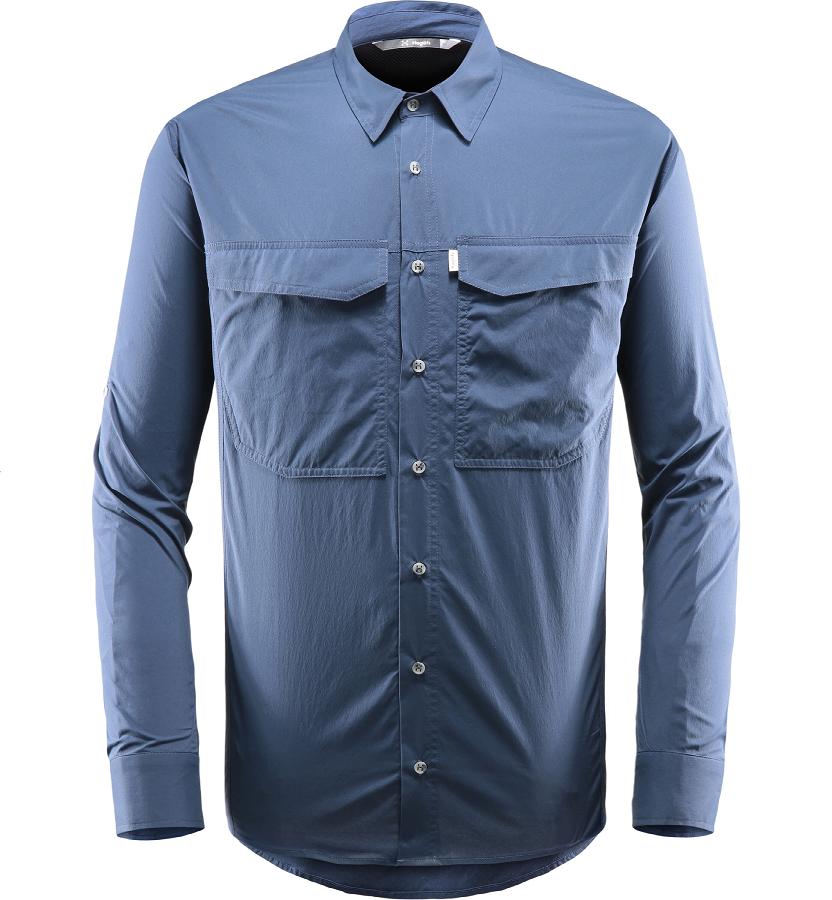 Haglöfs Mens Salo Shirts Dark Blue New Zealand 51279QULV